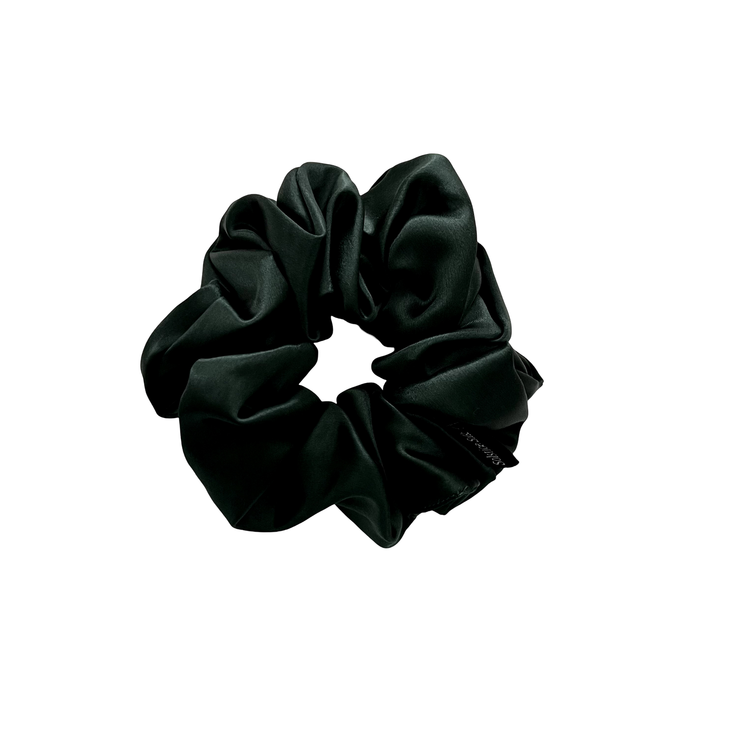 Silk Large Scrunchie - Dark Green